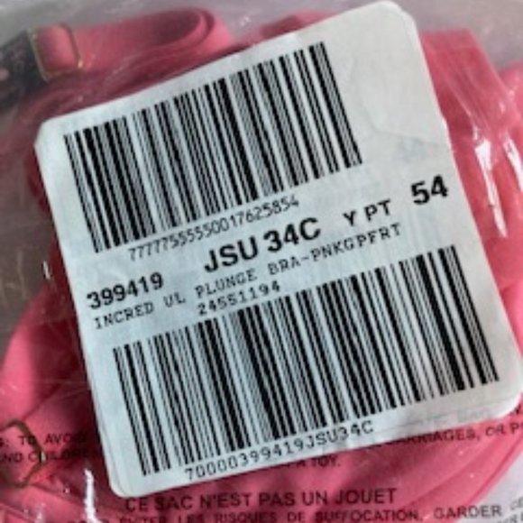 Victoria's Secret Plunge Bra, Coral size 34B, New in package - Picture 3 of 8